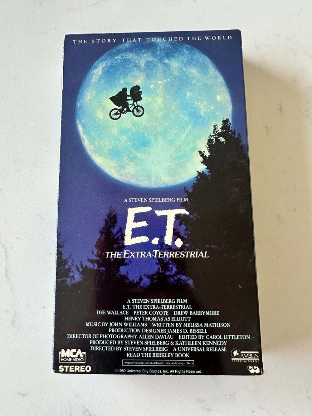 E.T. The Extra-Terrestrial 1988 Original Release Green Flap VHS Cassette